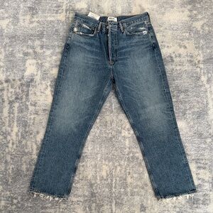 NWT Agolde Riley Crop Straight Jeans